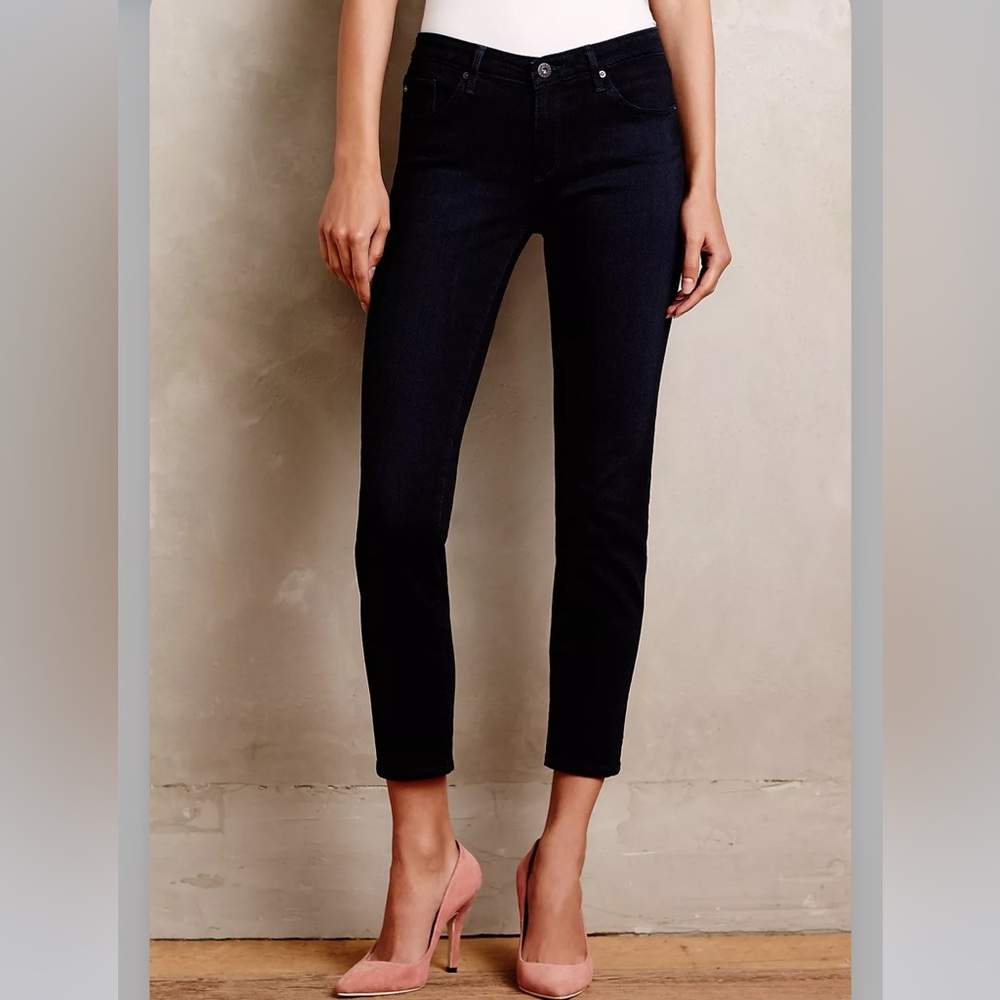Ag Adriano Goldschmied Black Soft Ankle Skinny Jeans